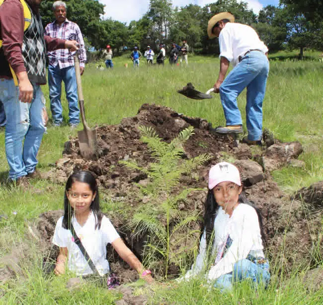 Los niños de la comunidad los más participativos en la Jornada de Reforestación