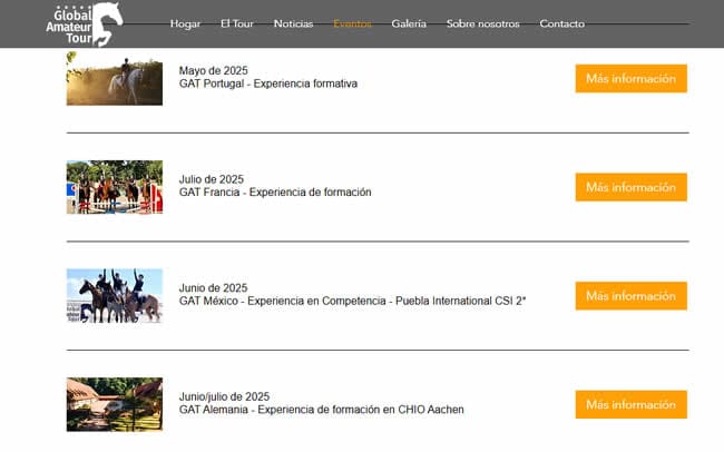 Calendario Mundial 2025 de la Global Amateur Tour con una fecha para México, Puebla