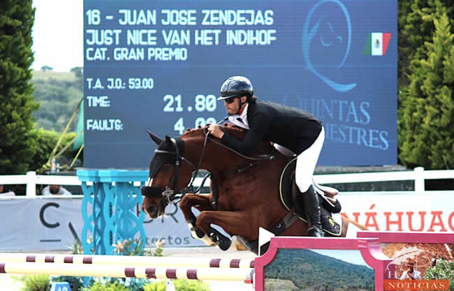 Juan José Zendejas dentro de los 10 primeros sitios de la prueba en 1.50 metros