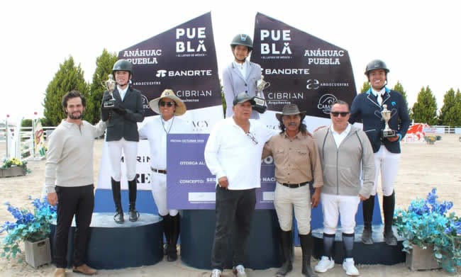 Los ganadores de la prueba de alto en 1.20 metros libre